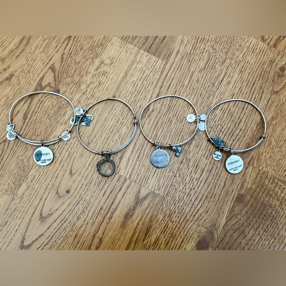 Alex and Ani Bundle of 4 Disney Silver Colored Bracelets - Picture 2 of 10